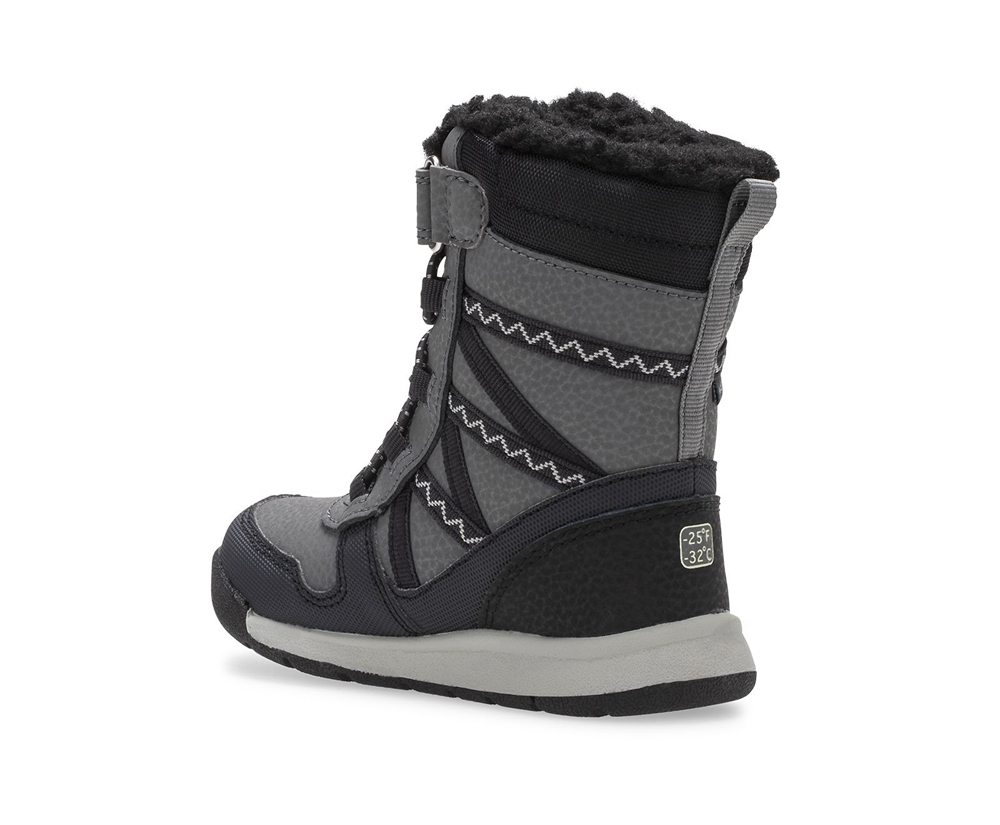 Merrell Boots Black/Grey - Snow Crush 2.0 Waterproof Jr. - Kids 24XIBROPE
